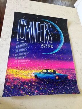 2023 Tour Poster - Blue/Purple Gradient Art Print
